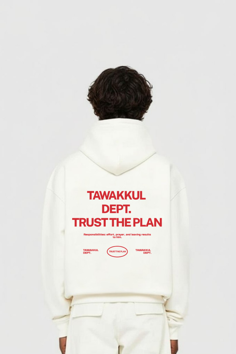 TAWAKKUL DEPT RED OVERSIZED HOODIE