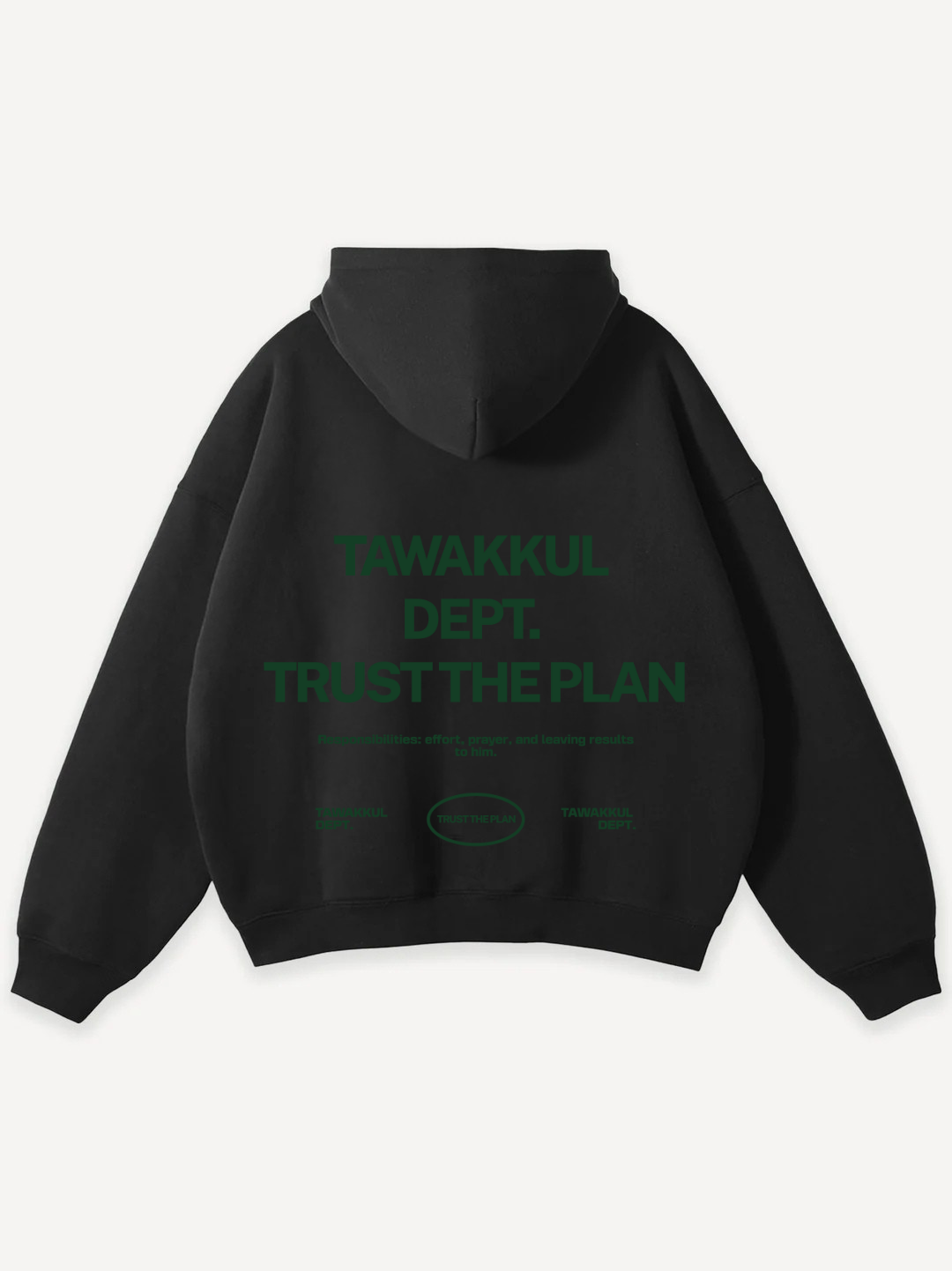 TAWAKKUL DEPT GREEN OVERSIZED HOODIE