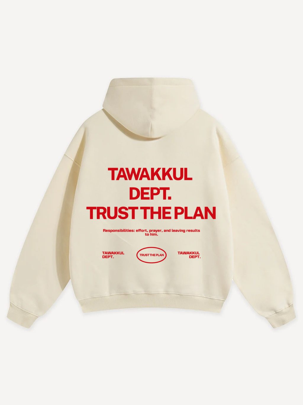 TAWAKKUL DEPT RED OVERSIZED HOODIE