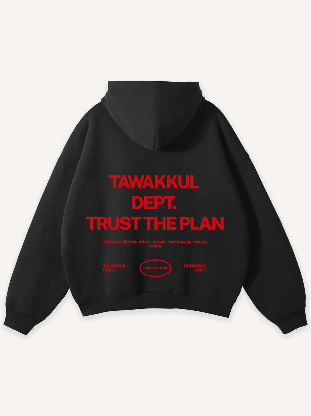 TAWAKKUL DEPT RED OVERSIZED HOODIE