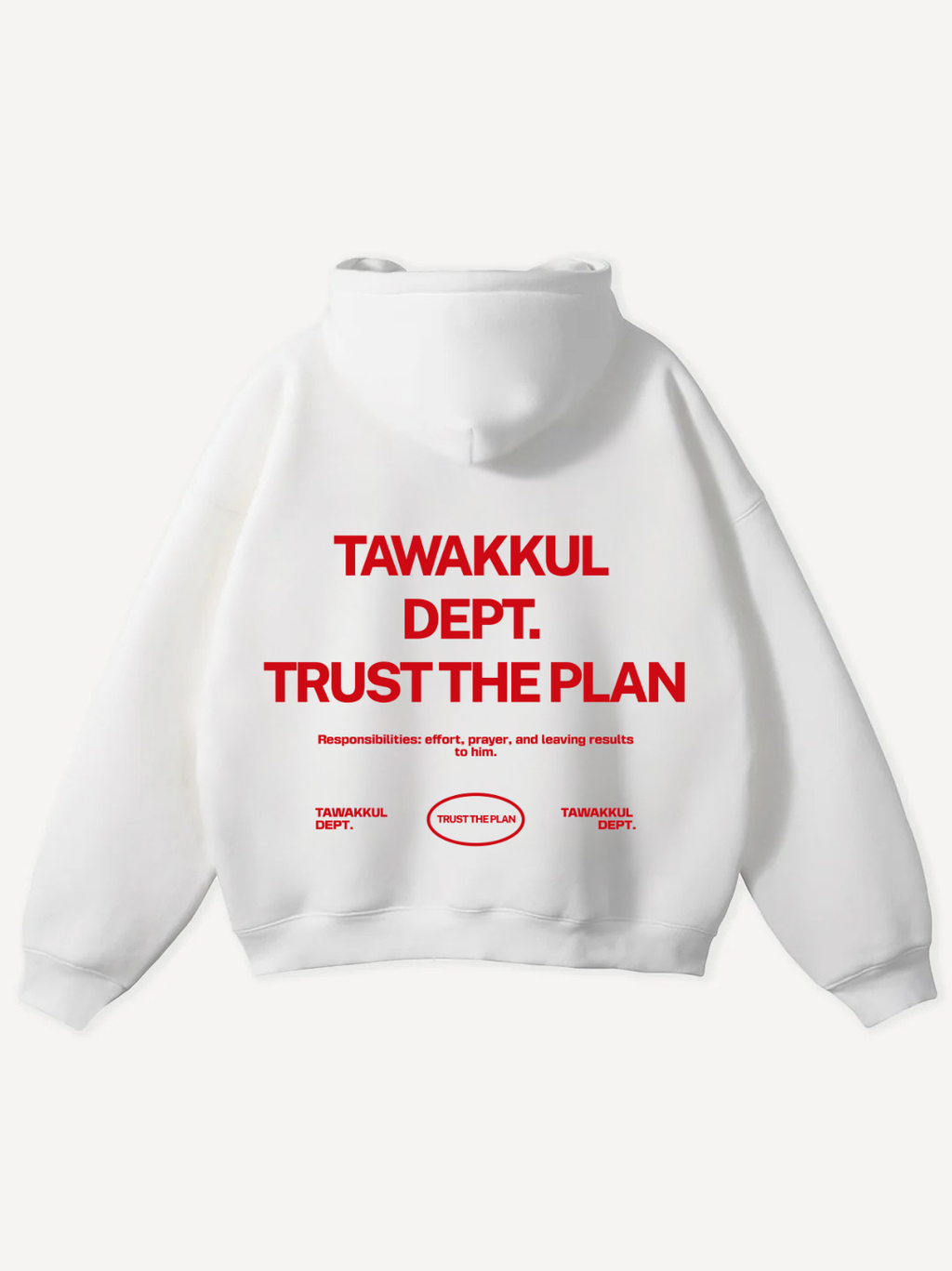 TAWAKKUL DEPT RED OVERSIZED HOODIE